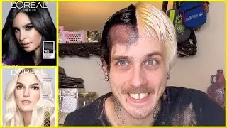 Black & Blonde Split Dye