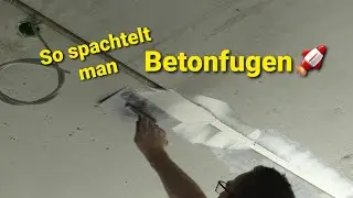 Betondecke/Fugen schnell spachteln! Tutorial mit Knauf Multi-Finish Universal! #DIY #Filigrandecke