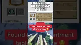 Minecraft Enchantment Table TRANSLATOR #shorts