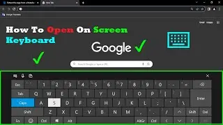 How To Open On Screen Keyboard? @wwTech⌨✔