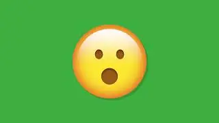 Green Screen Animated Ssurprised Face imoji icon   Free Chroma key Effects