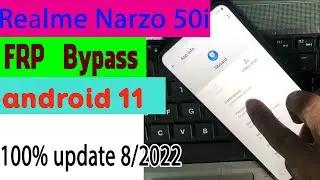 Realme Narzo 50i Frp Bypass Android 11 | Realme RMX3231 Google lock Bypass Without Pc | new 2022