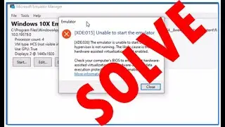 Unable to Start Emulator || The Hypervisor is not Running