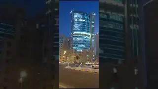 In #hart of #bahrain #manama Zamil Tower Manama Gate our Project Fixing of External Lights.
