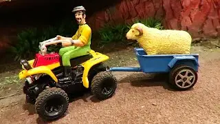 FUNNY SHEEP TRANSPORT with Quad on the Corleone Farm | rc farming