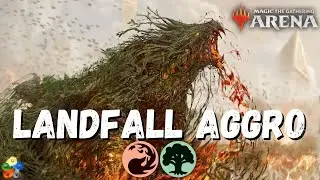 TURN 5 WIN WITH LANDFALL AGGRO DECK IN MTGA 2022 STANDARD!!