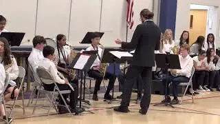 Playing Saxophone in School with Band