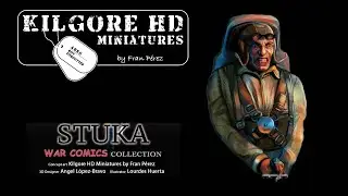 Kilgore HD Miniatures KGF025 COMIC #7 - Stuka 1/10th scale resin Bust Model Kit