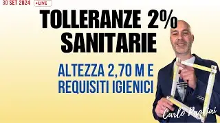 TOLLERANZE 2% REQUISITI SANITARI (altezze interne, aeroilluminanti) L. 105/2024