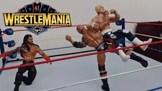 Rhodes vs Reigns vs The Rock for WWE Championship! (FULL Stop Motion)