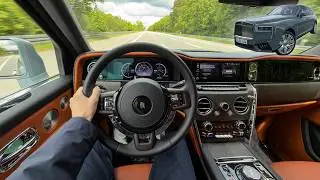NEW Rolls-Royce Cullinan POV Drive on the German Autobahn! V12 Pure Luxury 700 HP!