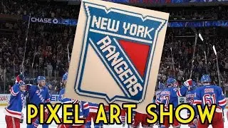 Perler Bead NY Rangers Logo- Pixel Art Show