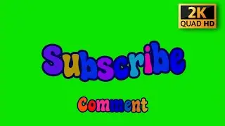 Animation subscribe neon green screen