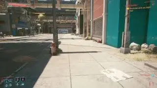 Cyberpunk 2077 jumping on a moving vehicle