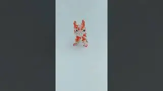 Кот из бисера на проволоке. Котик из бисера 