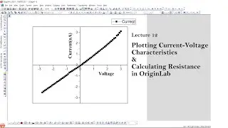 12 Plotting Current-Voltage Characteristics & Calculating Resistance in OriginLab