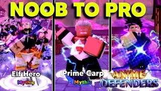 Going From Noob To Pro And Evolving Meta Units In Anime Defenders Roblox!