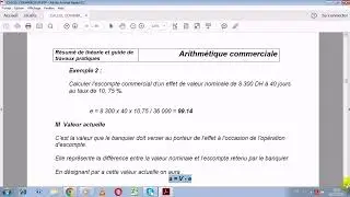 L'escompte commercial: La valeur actuelle