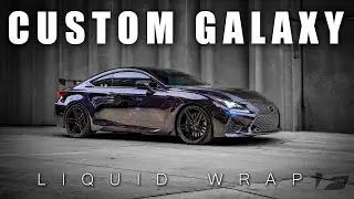 Custom Galaxy Liquid Wrap on a Lexus RCF