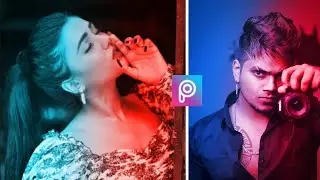 PicsArt Dual Tone Colour Editing | Red And Blue Face Editing Trick | ajay photoeditz