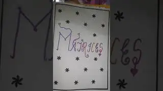 Simple Maths Project File |cbse| Matrices Math Project Class 12th | Matrix project file #brainlessly