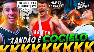 SUPER XANDÃO faz RESENHA com JULIO COCIELO na GROWTH e COMBINAM de ACAMPAR - MELHORES MOMENTOS KKKKK