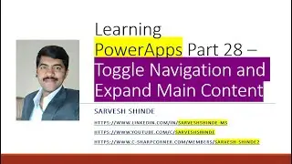 Toggle Navigation and Expand Main Content - PowerApps