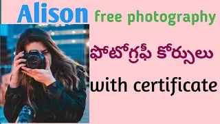 Alison free photography courses with certificates