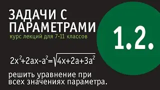 Задачи с параметрами - иррациональное уравнение с параметром | Выпуск 1.2