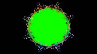Green screen animated circle frame for your photo or video.