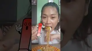 How to eat Pancit Canton with extra Fresh chillies...I CHALLENGE YOU!!! 