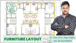 How to Layout Furniture in Your Floor Plan || 40'X60' House Plan With Furniture Layout || AutoCAD