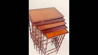A nest of five Regency specimen wood tables attributed to Gillows