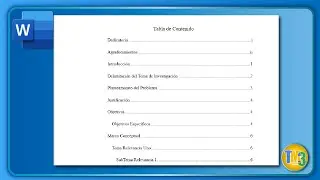 Como Crear Tabla de Contenido Automática en  Word 2024.