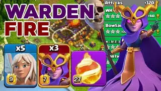 Super Powerful TH16 Warden Walk Fireball Super Witch Wrecking Legend League Attacks!