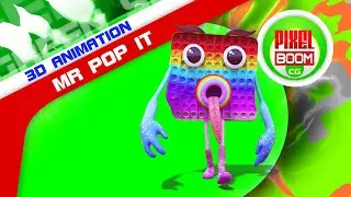 Green Screen Mr Pop it 3D Animation PixelBoomCG