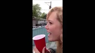 Kid jumps off the roof