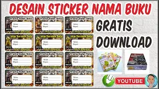 DESAIN STIKER LABEL NAMA BUKU TEMA FREEFIRE