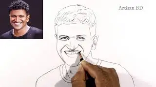 Sketch of Draw a Puneeth RajKumar Easy / Pencil Drawing For Beginners