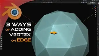 3 ways To add Vertex to Edge Creating single vertex on edge in Blender Tutorial