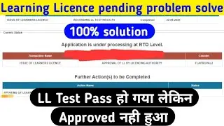 Learning License printing Problem Solve | learning license scrutiny pending |DL pending issue