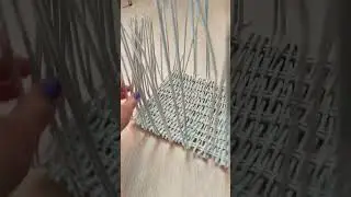Корзина из бумажной лозы и с ручкой🥰
