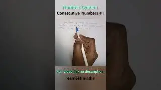 Sum of 3 consecutive number is 87.Find the middle number#earnestmaths#numbersystem#consecutivenumber