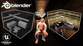 UE4 PS1 Style Game Environment - Torture Room Time-lapse ( Old School Horror Game )