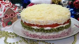 Салат Гурман. Рецепт простого, но очень вкусного, сочного и яркого салата на новогодний стол