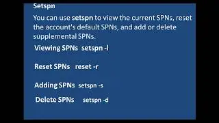Managing Service Principal Names - Etechtraining.com