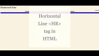 How to create Horizontal Line using HR tag in HTML?