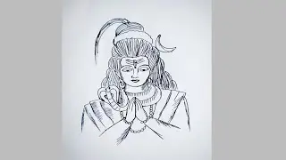 Mahadev Drawing with Black Pen || Bholenath Drawing || Artz Riteeshh