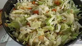 #ужиндлявсейсемьи капуста тушёная с грибами #легкоипросто #шампиньоны