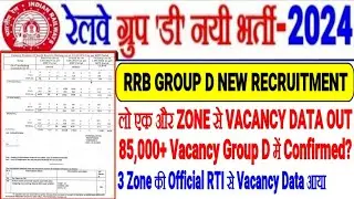 Railway GROUP D नयी भर्ती 2024 लो एक और ZONE से VACANCY DATA जारी,85000+ VACANCY CONFIRM? RTI आया